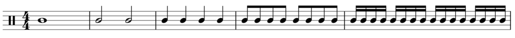 note breakdown quarter notes, eighth notes, sixteenth notes, half notes, whole note