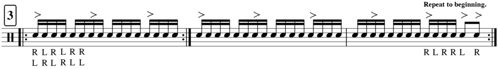 paradiddle-diddle and double paradiddle exercise