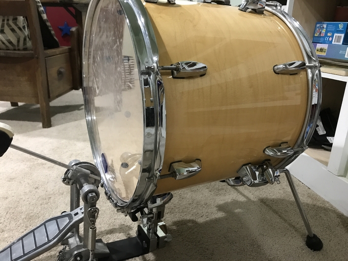 14 inch maple pearl floor tom kick drum conversion kit