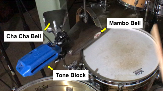 timbale cowbells and block with names of each how to play timbales