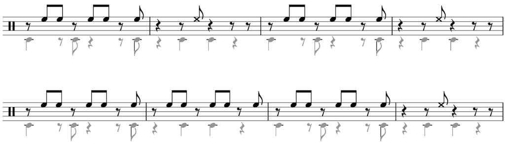 musical notation quinto licks for guaguanco 