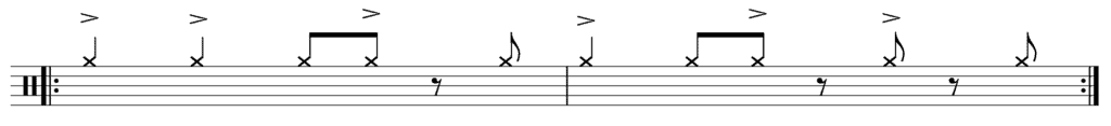 cascara rhythm accent pattern musical notation