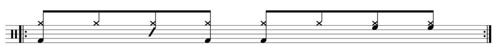 slap conga drum beat musical notation