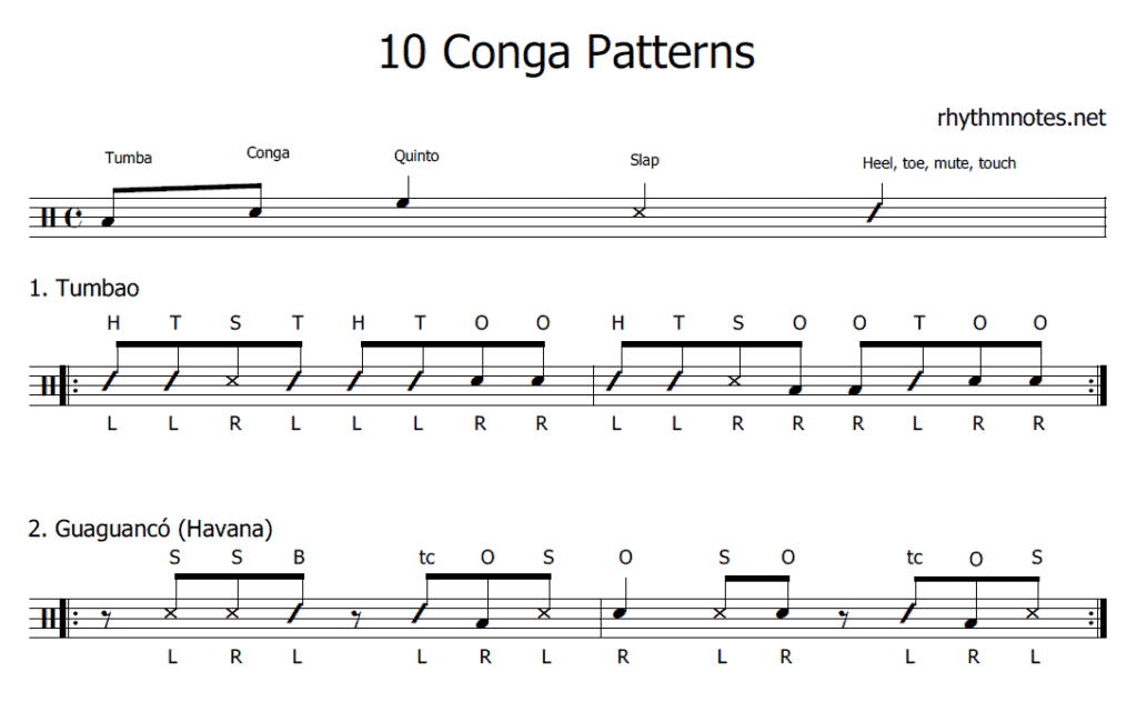 conga patterns lesson pdf