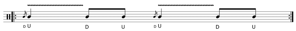 guiro musical notation cha cha part