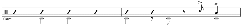 percussion fill into low dynamic section salsa arrangement
