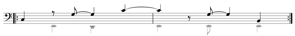 bass tumbao musical notation