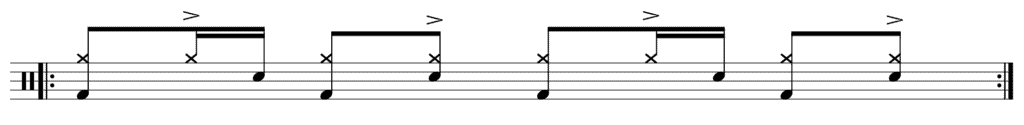 reggaeton drum set groove notation