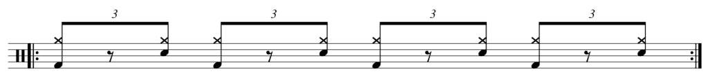 flat tire shuffle notation for drum set