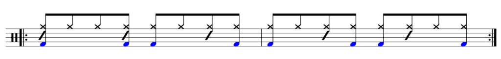 bossa nova drum beat kick variation